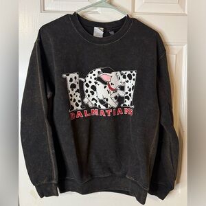 Vintage Disney Dalmatian Graphic Crewneck Sweatshirt - Dark Charcoal